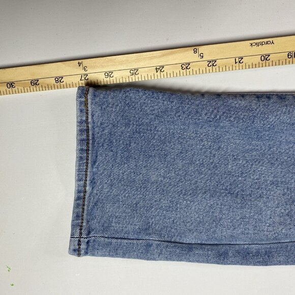 Levis Jeans 28 Wedgie Straight Distressed High Waist Whiskered Denim - Picture 12 of 13